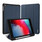 For iPad mini (2019) & 4 DUX DUCIS Domo Series Horizontal Flip Magnetic PU Leather Case with 3-folding Holder & Pen Slot(Blue) - 1