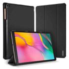 For Samsung Galaxy Tab A 10.1 (2019) DUX DUCIS Domo Series Horizontal Flip Magnetic PU Leather Case with 3-folding Holder(Black) - 1