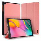 For Samsung Galaxy Tab A 10.1 (2019) DUX DUCIS Domo Series Horizontal Flip Magnetic PU Leather Case with 3-folding Holder(Pink) - 1