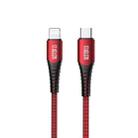 JOYROOM ST-C04 2.4A Type-C to 8 Pin Braided Charging Cable ，Cable Length：1.2m(Red) - 1