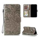 For Motorola Moto G 5G Lace Flower Embossing Pattern Horizontal Flip Leather Case with Holder & Card Slots & Wallet & Photo Frame(Grey) - 1