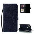 For Motorola Moto G9 Power Lace Flower Embossing Pattern Horizontal Flip Leather Case with Holder & Card Slots & Wallet & Photo Frame(Dark Blue) - 1