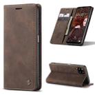 For Samsung Galaxy A12 CaseMe 013 Multifunctional Horizontal Flip Leather Case with Holder & Card Slot & Wallet(Coffee) - 1
