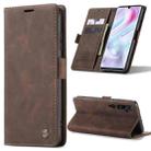For Xiaomi CC9 Pro CaseMe 013 Multifunctional Horizontal Flip Leather Case with Holder & Card Slot & Wallet(Coffee) - 1