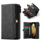 For Samsung Galaxy S21 5G CaseMe 018 Detachable Multi-functional Horizontal Flip Leather Case with Card Slot & Holder & Zipper Wallet & Photo Frame(Black) - 1