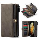 For Samsung Galaxy S21 5G CaseMe 018 Detachable Multi-functional Horizontal Flip Leather Case with Card Slot & Holder & Zipper Wallet & Photo Frame(Brown) - 1