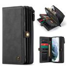 For Samsung Galaxy S21 Ultra 5G CaseMe 018 Detachable Multi-functional Horizontal Flip Leather Case with Card Slot & Holder & Zipper Wallet & Photo Frame(Black) - 1