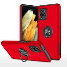 For Samsung Galaxy A42 5G PC + TPU Shockproof Magnetic Protective Case with Invisible Ring Holder(Red) - 1