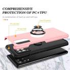 For Samsung Galaxy A42 5G PC + TPU Shockproof Magnetic Protective Case with Invisible Ring Holder(Rose Gold) - 2