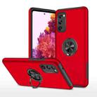 For Samsung Galaxy S20 FE PC + TPU Shockproof Magnetic Protective Case with Invisible Ring Holder(Red) - 1