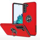 For Samsung Galaxy S21 5G PC + TPU Shockproof Magnetic Protective Case with Invisible Ring Holder(Red) - 1