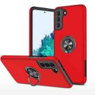 For Samsung Galaxy S21+ 5G PC + TPU Shockproof Magnetic Protective Case with Invisible Ring Holder(Red) - 1