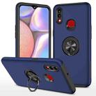 For Samsung Galaxy A10s PC + TPU Shockproof Magnetic Protective Case with Invisible Ring Holder(Blue) - 1