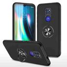 For Motorola Moto G9 / G9 Play PC + TPU Shockproof Magnetic Protective Case with Invisible Ring Holder(Black) - 1
