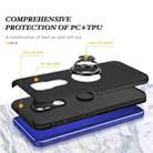 For Motorola Moto G9 / G9 Play PC + TPU Shockproof Magnetic Protective Case with Invisible Ring Holder(Black) - 2