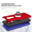 For Motorola Moto G9 / G9 Play PC + TPU Shockproof Magnetic Protective Case with Invisible Ring Holder(Red) - 2