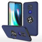For Motorola Moto G9 / G9 Play PC + TPU Shockproof Magnetic Protective Case with Invisible Ring Holder(Blue) - 1
