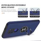 For Motorola Moto G9 / G9 Play PC + TPU Shockproof Magnetic Protective Case with Invisible Ring Holder(Blue) - 5