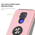 For Motorola Moto G9 / G9 Play PC + TPU Shockproof Magnetic Protective Case with Invisible Ring Holder(Rose Gold) - 4