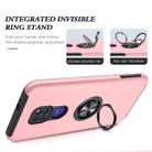 For Motorola Moto G9 / G9 Play PC + TPU Shockproof Magnetic Protective Case with Invisible Ring Holder(Rose Gold) - 5