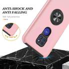 For Motorola Moto G9 / G9 Play PC + TPU Shockproof Magnetic Protective Case with Invisible Ring Holder(Rose Gold) - 6