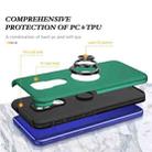 For Motorola Moto G9 / G9 Play PC + TPU Shockproof Magnetic Protective Case with Invisible Ring Holder(Dark Green) - 2