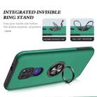 For Motorola Moto G9 / G9 Play PC + TPU Shockproof Magnetic Protective Case with Invisible Ring Holder(Dark Green) - 5