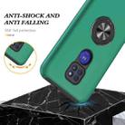For Motorola Moto G9 / G9 Play PC + TPU Shockproof Magnetic Protective Case with Invisible Ring Holder(Dark Green) - 6