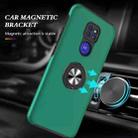 For Motorola Moto G9 / G9 Play PC + TPU Shockproof Magnetic Protective Case with Invisible Ring Holder(Dark Green) - 7