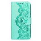 For Samsung Galaxy A32 4G Flower Vine Embossing Pattern Horizontal Flip Leather Case with Card Slot & Holder & Wallet & Lanyard(Green) - 2