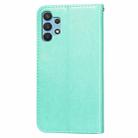 For Samsung Galaxy A32 4G Flower Vine Embossing Pattern Horizontal Flip Leather Case with Card Slot & Holder & Wallet & Lanyard(Green) - 3