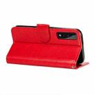 For LG Stylo 7 5G Flower Vine Embossing Pattern Horizontal Flip Leather Case with Card Slot & Holder & Wallet & Lanyard(Red) - 5