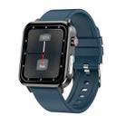 E86 1.7 inch TFT Color Screen IP68 Waterproof Smart Watch, Support Blood Oxygen Monitoring / Body Temperature Monitoring / AI Medical Diagnosis, Style: TPU Strap(Blue) - 1