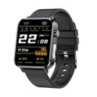 E86 1.7 inch TFT Color Screen IP68 Waterproof Smart Watch, Support Blood Oxygen Monitoring / Body Temperature Monitoring / AI Medical Diagnosis, Style: TPU Strap(Black) - 1