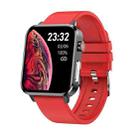 E86 1.7 inch TFT Color Screen IP68 Waterproof Smart Watch, Support Blood Oxygen Monitoring / Body Temperature Monitoring / AI Medical Diagnosis, Style: TPU Strap(Red) - 1