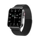 E86 1.7 inch TFT Color Screen IP68 Waterproof Smart Watch, Support Blood Oxygen Monitoring / Body Temperature Monitoring / AI Medical Diagnosis, Style: Steel Strap(Black) - 1