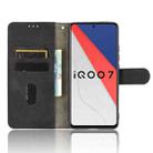 For vivo iQOO 7 Solid Color Skin Feel Magnetic Buckle Horizontal Flip Calf Texture PU Leather Case with Holder & Card Slots & Wallet(Black) - 4