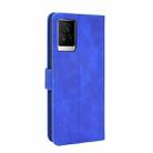 For vivo iQOO 7 Solid Color Skin Feel Magnetic Buckle Horizontal Flip Calf Texture PU Leather Case with Holder & Card Slots & Wallet(Blue) - 3