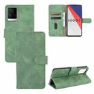 For vivo iQOO 7 Solid Color Skin Feel Magnetic Buckle Horizontal Flip Calf Texture PU Leather Case with Holder & Card Slots & Wallet(Green) - 1