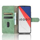 For vivo iQOO 7 Solid Color Skin Feel Magnetic Buckle Horizontal Flip Calf Texture PU Leather Case with Holder & Card Slots & Wallet(Green) - 4
