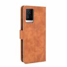 For vivo iQOO 7 Solid Color Skin Feel Magnetic Buckle Horizontal Flip Calf Texture PU Leather Case with Holder & Card Slots & Wallet(Brown) - 3