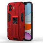 For iPhone 12 mini Supersonic PC + TPU Shock-proof Protective Case with Holder (Red) - 1
