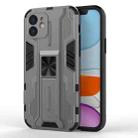 For iPhone 12 mini Supersonic PC + TPU Shock-proof Protective Case with Holder (Gray) - 1