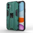 For iPhone 12 / 12 Pro Supersonic PC + TPU Shock-proof Protective Case with Holder(Green) - 1