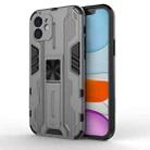 For iPhone 12 / 12 Pro Supersonic PC + TPU Shock-proof Protective Case with Holder(Gray) - 1