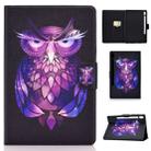 For Galaxy Tab S6 T860 / T865 Colored Drawing Horizontal Flip Leather Case with Holder & Card Slots & Sleep / Wake-up Function(Owl) - 1