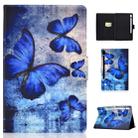 For Galaxy Tab S6 T860 / T865 Colored Drawing Horizontal Flip Leather Case with Holder & Card Slots & Sleep / Wake-up Function(Vintage Butterfly) - 1