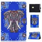 For Galaxy Tab S6 T860 / T865 Colored Drawing Horizontal Flip Leather Case with Holder & Card Slots & Sleep / Wake-up Function(Ethnic Elephant) - 1