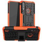 For Motorola Moto E7 Power Tire Texture Shockproof TPU+PC Protective Case with Holder(Orange) - 1