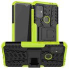 For Motorola Moto G30 Tire Texture Shockproof TPU+PC Protective Case with Holder(Green) - 1